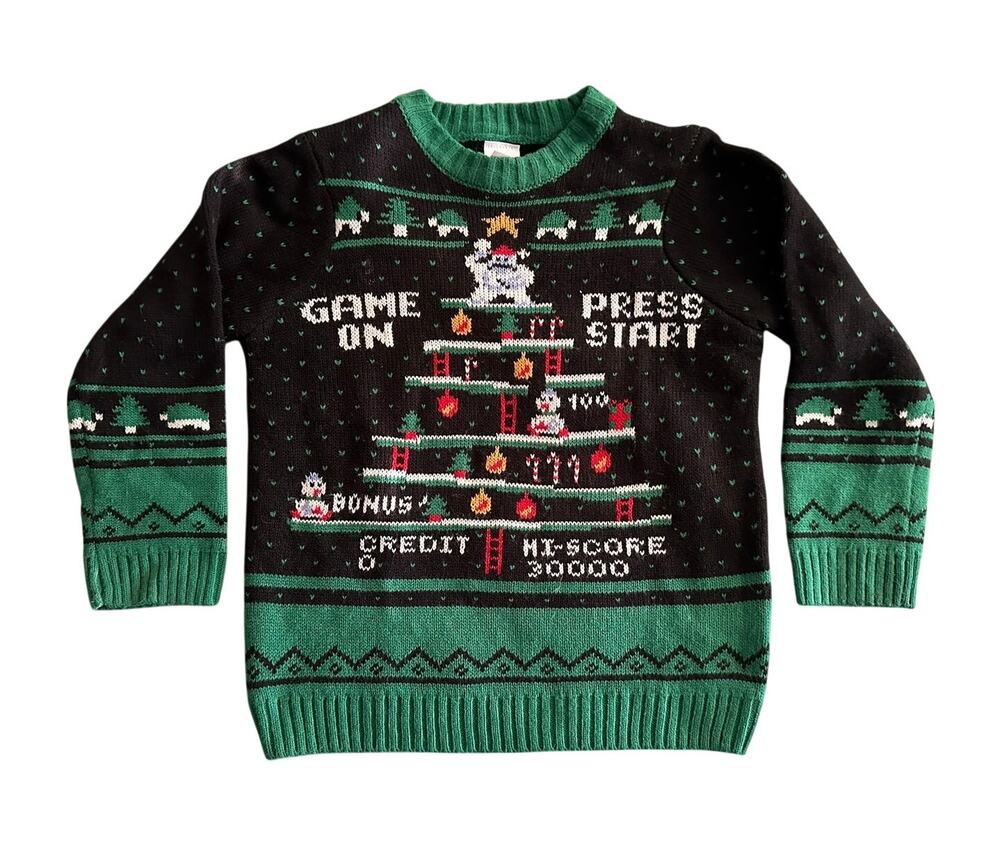Kid's Game On Press Start Christmas Sweater